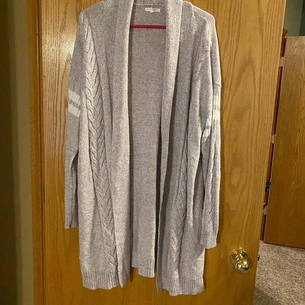 Cozy Gray Knit Cardigan